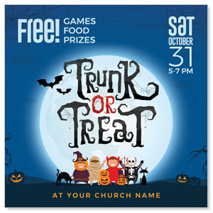 Trunk or Treat Kids 3.75" x 3.75" Square InviteCards