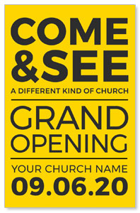 Yellow Grand Opening Medium InviteCards