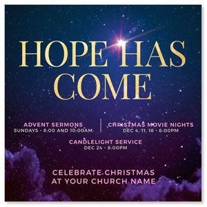 Hope Has Come Sky 3.75" x 3.75" Square InviteCards