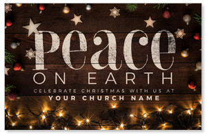 Peace On Earth Stars Medium InviteCards