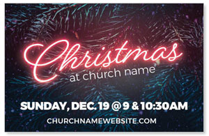 Neon Christmas Medium InviteCards