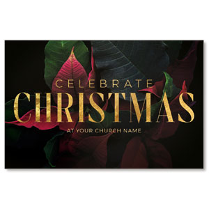 Christmas Poinsettia Medium InviteCards