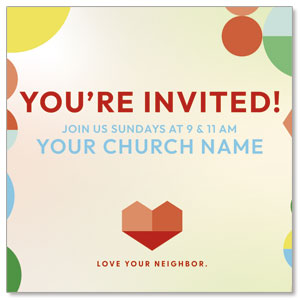 Love Your Neighbor Invite 2.5" x 2.5" Small Square