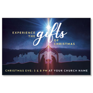 Experience the Gifts of Christmas Medium InviteCards