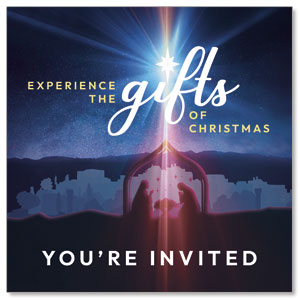 Experience the Gifts of Christmas Invite 2.5" x 2.5" Small Square