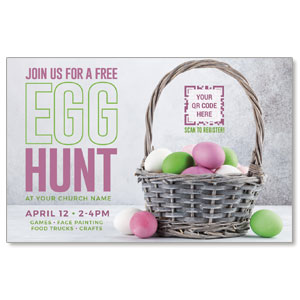 Egg Hunt Basket Medium InviteCards