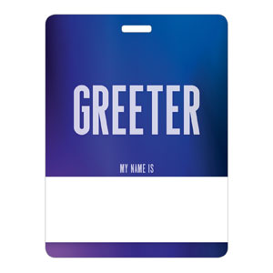 Aurora Lights Greeter Name Badges