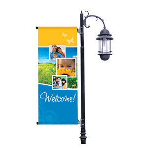 Summer Path Light Pole Banners