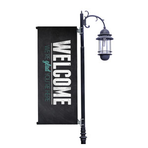 Slate Welcome Light Pole Banners