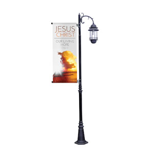 Jesus Christ Living Hope Light Pole Banners