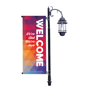 Geometric Bold Light Pole Banners