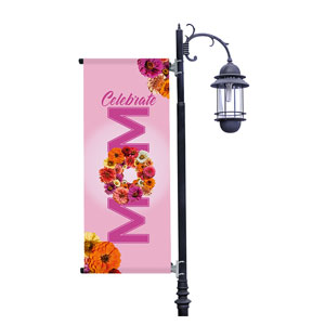 Celebrate Mom Pink Light Pole Banners