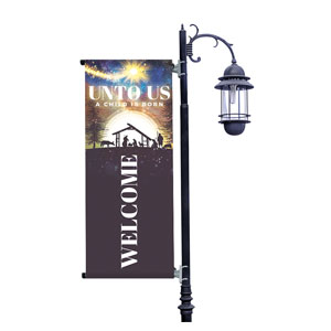 Unto Us Light Pole Banners