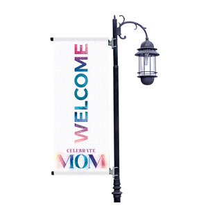 Celebrate Mom Powder Light Pole Banners