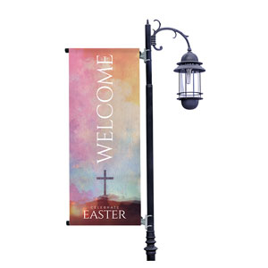 Watercolor Cross Light Pole Banners