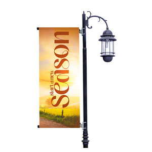 Start A New Season Road Light Pole Banners