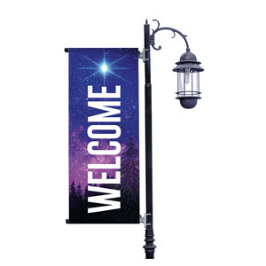 Peace On Earth Sky Light Pole Banners