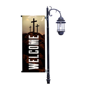 Hope Is Alive Crosses Light Pole Banners