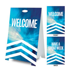 Chevron Blue Welcome Great Week 