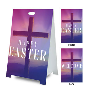 Easter Hope Sunrise Happy Easter Welcome Coroplast A-Frame