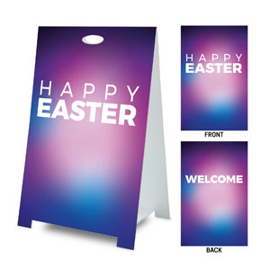 Story of Love Happy Easter Welcome Coroplast A-Frame