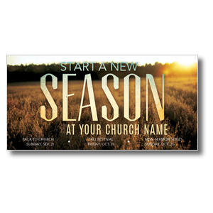 New Season Fall  11 x 5.5 Oversized Postcard 11" x 5.5" Oversized Postcards