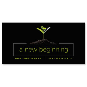 New Beginning Plant 11" x 5.5" Oversized Postcards