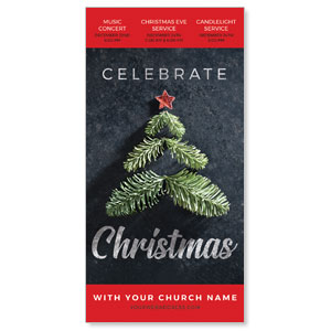 Christmas Sprig Tree 11" x 5.5" Oversized Postcards