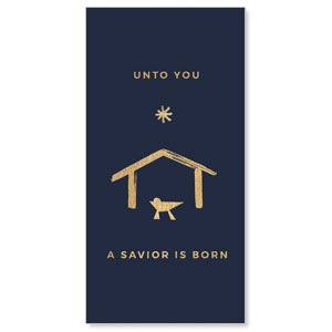 Simple Gold Manger 11" x 5.5" Oversized Postcards