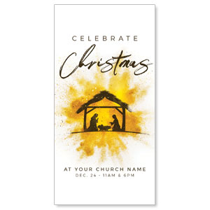 Gold Powder Creche 11" x 5.5" Oversized Postcards