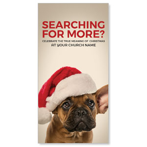 Santa Hat Puppy 11" x 5.5" Oversized Postcards