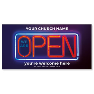 Open Neon 11" x 5.5" Oversized Postcards