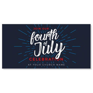 Fourth of July Burst 11" x 5.5" Oversized Postcards