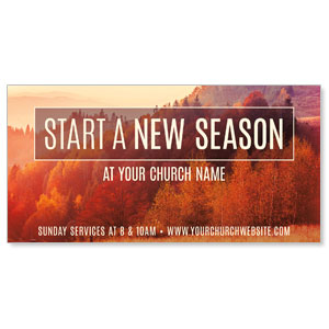 New Season Trees 11" x 5.5" Oversized Postcards