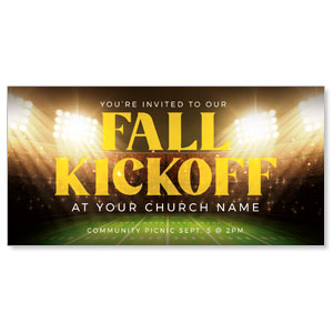 Fall Kickoff Lights 11" x 5.5" Oversized Postcards