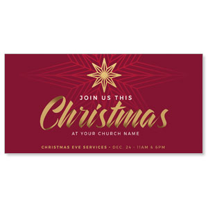 Christmas Gold Star 11" x 5.5" Oversized Postcards