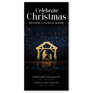 Celebrate Christmas Manger 11" x 5.5" Oversized Postcards