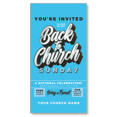 Back to Church Sunday Celebration Blue 