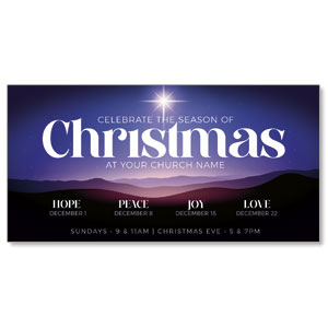 Advent Celebrate the Season 11" x 5.5" Oversized Postcards