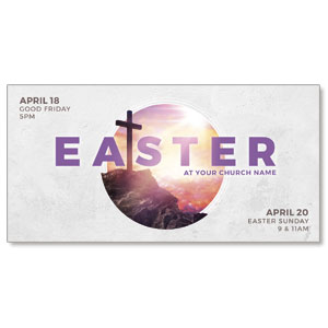 Circle Easter Cross 11" x 5.5" Oversized Postcards