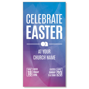 Bright Gradient Easter 11" x 5.5" Oversized Postcards