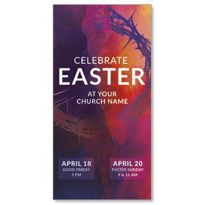 Vibrant Paint Easter 11" x 5.5" Oversized Postcards