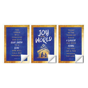 Joy to the World Nativity Triptych 24 x 36 Quick Change Art