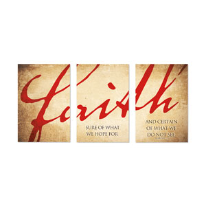 Faith Triptych 23" x 34.5" Rigid Wall Art