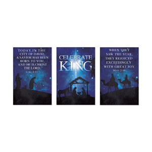 Celebrate the King Triptych 23" x 34.5" Rigid Wall Art