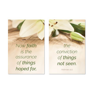 Faith Lilies Pair 23" x 34.5" Rigid Wall Art