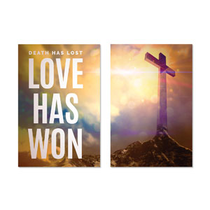 Love Has Won Pair 23" x 34.5" Rigid Wall Art