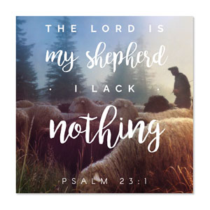 Photo Scriptures Psalm 23:1 34.5" x 34.5" Rigid Wall Art