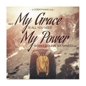 My Grace My Power 23" x 23" Rigid Wall Art