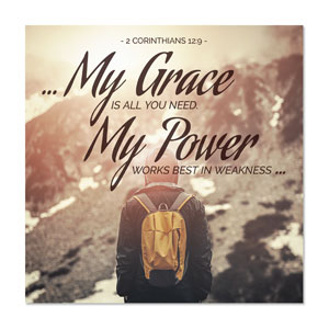 My Grace My Power 34.5" x 34.5" Rigid Wall Art